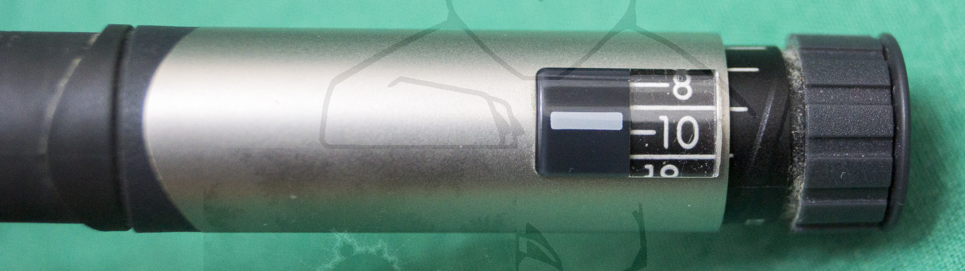 Insulin Pen, Detailaufnahme Dosierschraube